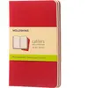 Cahier Moleskine Pages blanches 13 x 21 cm Rouge Canneberge Lot de 3
