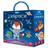 Sassi Coffret Qbox puzzle 40 pièces et livre : l'espace