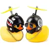 AUCUNELY Lot de 2 sonnettes de vélo, canard, jaune, avec hélices, réglables, 6,5x7,5x6cm