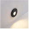 Molto Luce lampe encastrable LED Wall 68R Sina IP44 RD, noir