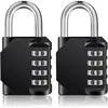 Cadenas à combinaison 4 chiffres - AUDBURN - Noir - Robuste et durable - Format compact - Portable