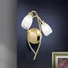 Orion Applique murale CARLA, couleur laiton Hauteur 35 cm Métal/verre ...