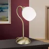 Orion Lampe à poser Doma, laiton vieilli, hauteur 30 cm, verre
