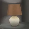 Orion Lampe de table Masai, crème/brun, hauteur 46,5 cm, céramique/lin