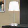 Orion Lampe à poser Ludwig et port USB, blanc/nickel mat