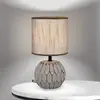 Orion Lampe de table Pinia, marron, hauteur 27,5 cm, céramique/lin