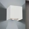 Orion Applique d'extérieur LED Cube-S, blanc, métal, détecteur de mouv...