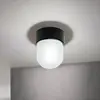 Orion Plafonnier Ostia, noir, céramique, verre satiné, E27