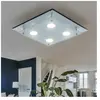 Plafonnier led 12 watts lumière chrome verre design plafonnier blanc s...