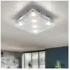 Esto - Plafonnier acier brossé plafonnier led verre satiné lampe de sa...