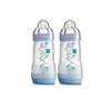 MAM Biberon Anticolique Africa Bleu Lot De 2 Tétine Débit 2 (2 X 260 Ml)