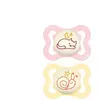 MAM Supreme Sucettes anatomiques silicone 2-6 Mois Nuit - Couleur aléatoire