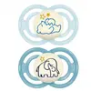 Mam Suprême Perfect Nuit Animaux Sucette Silicone +18 Mois 2 Unités