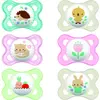 Sucette Anatomique MAM - Chat Fleur - Silicone - Lot de 2 - 0 à 6 mois