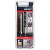 Alpen 300082100 Set de forets pour verre/carrelage 8 mm 2 pièces, Argent/noir