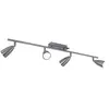 Eglo - Plafonnier 4 spots spot strip plafonnier orientable nickel mat,...