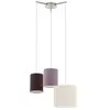 Suspension TOMBOLO 3 ampoules nickel satiné
