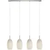 EGLO Suspension BATISTA 3 4 ampoules nickel satiné