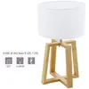 Eglo Chietino Lampe De Table Avec Abat-Jour Rond Naturel, Chrome