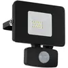 EGLO Applique LED à capteur d'extérieur Faedo 3 10W 11x5x13,5 cm Noir