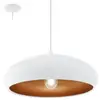 Eglo Lampe Suspension E27 Blanc 'Mogano 1'de Cuivre
