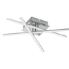 EGLO Plafonnier LASANA 1 chrome abat jour blanc hauteur 9,5 Cm