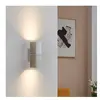 Eglo Passa Applique Murale À 2 Lampes, Haut Et Bas, Nickel Satiné, Chrome