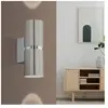 Eglo Passa applique murale à 2 lampes, haut et bas, nickel satiné, chrome