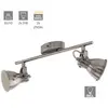 Eglo Seras Plafonnier à 2 Spots en Acier Nickel-Antique Crème 3,3 W