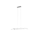 Suspension ondulée Lasana LED L87,5 cm - Chrome 120 cm Gris