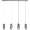 Suspension FARSALA 4 ampoules nickel satiné