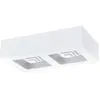 Eglo Applique Murale/Plafonnier en Acier 6,3 W à 2 Flammes Blanc