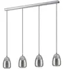 EGLO Suspension 4 lumières L.108 cm ALOBRASE verre noir