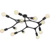 Eglo Plafonnier Bocadella 1-12 Ampoules - Style Industriel - Moderne - Extravagant - en Acier Noir - 98319