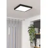 EGLO Plafonnier LED Fueva 5, IP20 noir 28,5x28,5cm