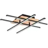 EGLO Plafonnier LED L. 50 cm MARINELLO Noir et naturel