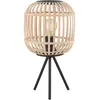 EGLO Lampe à poser Bordesley avec abat-jour en bois