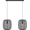 EGLO Suspension Rinroe, longueur 90 cm, noir, à 2 lampes, acier