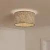 EGLO Plafonnier Butterburn, Ø 38 cm, beige/vert, tissu