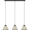 EGLO Suspension Oxpark, longueur 92 cm, vert/blanc/noir, 3 lampes