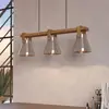 EGLO Suspension Cawton, longueur 76 cm, acier/brun, 3 lampes, acier