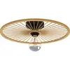 EGLO Leominster plafonnier abat-jour rond en bois