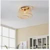 EGLO Plafonnier Hykeham, Ø 38 cm, naturel, bambou