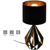 Eglo Lampe de table en acier, noir et cuivre