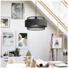 EGLO Suspension Bazely, Ø 40 cm, noir, tissu