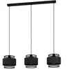 EGLO Suspension Bazely, noir, à 3 lampes