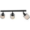 EGLO Spot pour plafond Rosley, longueur 43 cm, noir/naturel, 3 lampes