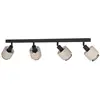 EGLO Spot pour plafond Rosley, longueur 75 cm, noir/naturel, à 4 lampes..,