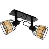 EGLO Spot pour plafond Anwick 1 acier/rotin, à 2 lampes