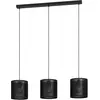 EGLO Suspension Manby, longueur 90 cm, noir, 3 lampes, acier